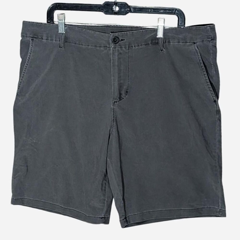 Swiss Tech Men (38-40) Gray Flat Front Chino Shorts Casual Outdoor Hiking Shorts
